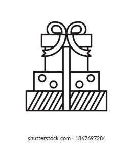 gifts boxes presents line style icon vector illustration design