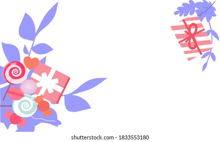 Regalos, caramelos y ramas, gráficos vectoriales