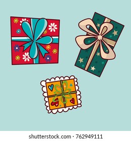 gifts cartoon set
