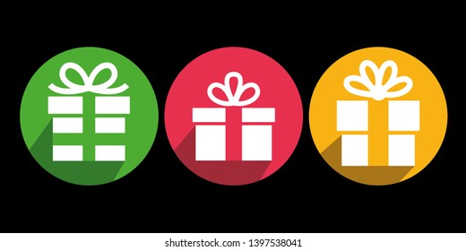 Gifts and celebration icons set, can be used to illustrate topics like parties, birthday celebration, family events. - Vector
