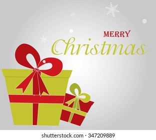 Gifts for Christmas on a gray background
