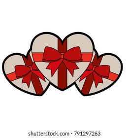 gifts with hearts love shape
