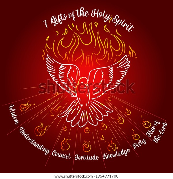 Gifts Holy Spirit Pentecost Sunday Dove Stock Vector (Royalty Free ...