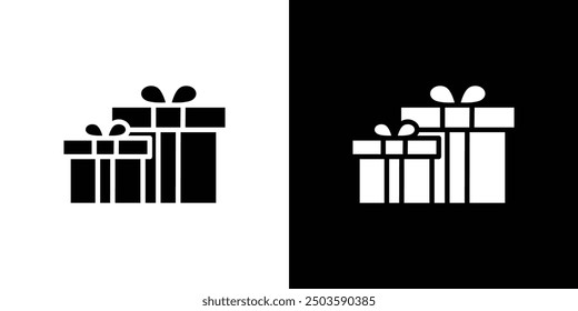 Gifts icon Flat vector set outline