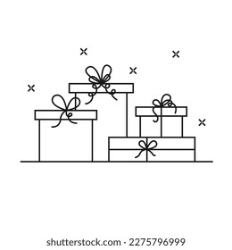 Gift Symbol, Lineare Vektorgrafik 