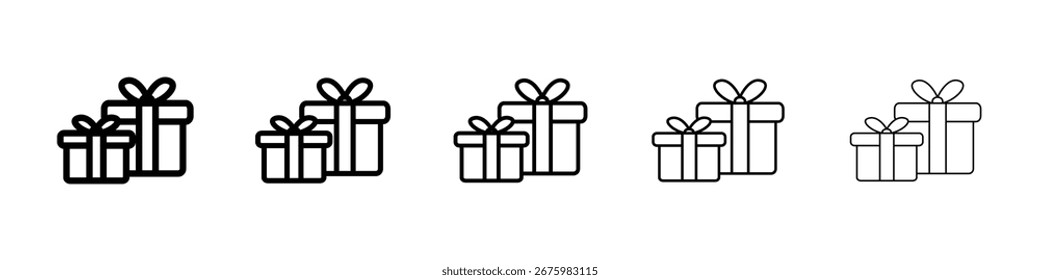 Icono de los regalos para el concepto móvil y el Diseño web.