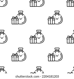 gifts icon pattern. Seamless gifts pattern on white background.