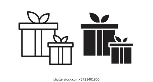 Icono de los regalos para la Plantilla. Conjunto de gráficos de Vector de iconos