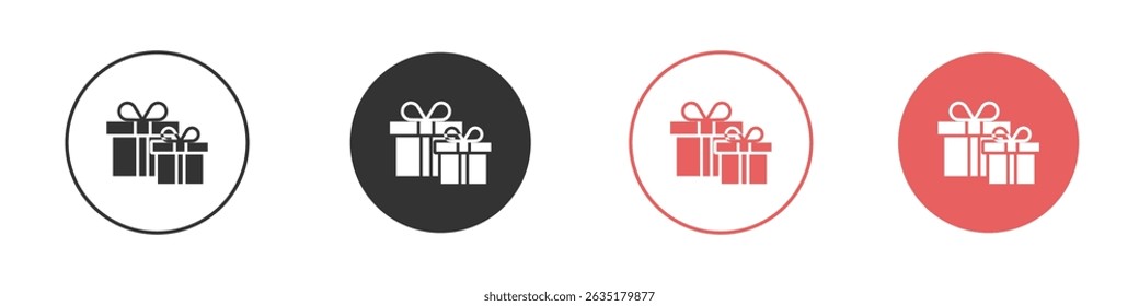Gifts icon vector design template simple and clean style