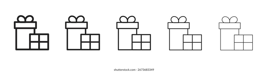 Ilustración vectorial del icono de los regalos aislada