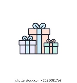 Gifts icon vector illustration. Gifts symbol isolated on white background