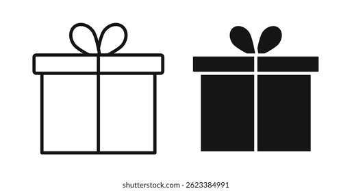 Gifts icons on white background for web