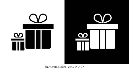 Conjunto de iconos de regalos. iconos vectoriales diseñados en estilo relleno