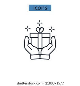 Gifts icons  symbol vector elements for infographic web