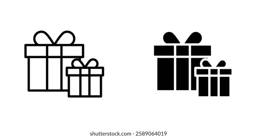 Gifts icons thin line illustrations designs
