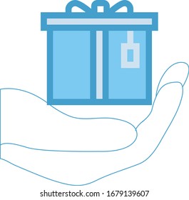 Geschenkidee Vektorillustration Symbol flach