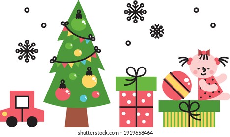 Gifts left by santa claus