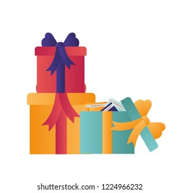 gifts open with books isolated icon