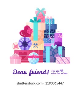 Gifts Presents Boxes Composition 