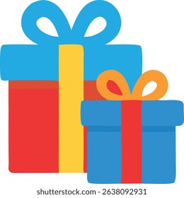 Gifts Presents Colorful Flat design Bows.