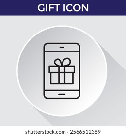 Gifts Related Vector Line Icon. Contains such Icons as Gift Card, Present Offer, Ribbon and more. Quality Icons that Enhance Branding, Digital Designs, and Print Media