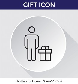 Gifts Related Vector Line Icon. Contains such Icons as Gift Card, Present Offer, Ribbon and more. Quality Icons that Enhance Branding, Digital Designs, and Print Media