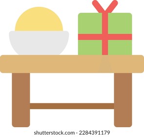 tabla de regalos Ilustración vectorial en un fondo transparente.Símbolos de calidad premium. Icono de vector de color de línea para concepto y diseño gráfico.