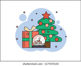 Gifts under the tree at Christmas and new year.