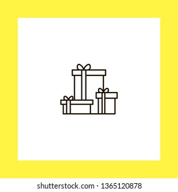 gifts vector icon. flat design