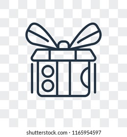 Gifts vector icon isolated on transparent background, Gifts logo concept