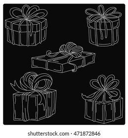 Gifts, vector sketch