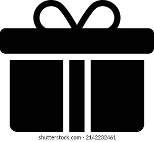 ilustración giftvector aislada en un fondo transparente. iconos vectoriales de glifo para el concepto o gráficos web.