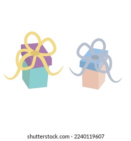 Gift.Vector illustration isolated on white background.