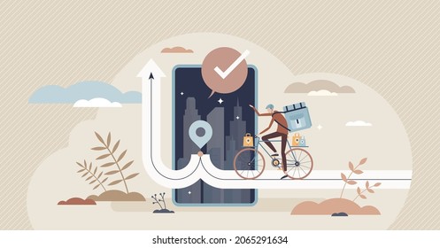 Gig economy, freelance labour contract and flexible job tiny person concept. Modern business HR work system for temporary hiring vector illustration. Deliver employees and independent courier service.