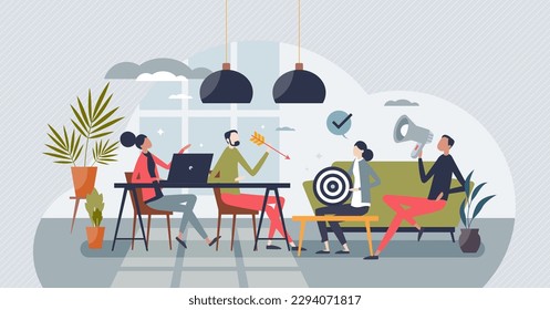 Gig economy and freelance workforce for company tasks tiny person concept. Labor market with temporary contractor and short term staff for limited time projects vector illustration. Flexible work.