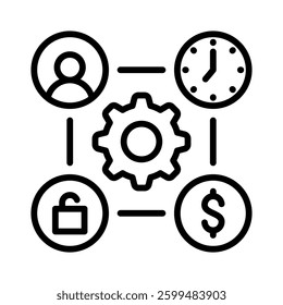 Gig Economy Icon Element for Design
