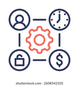 Gig Economy Icon Element for Design
