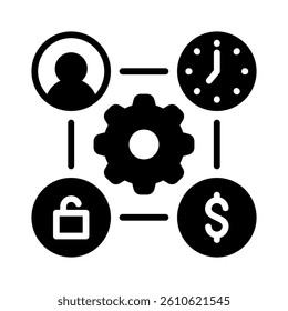 Gig Economy Icon Element for Design