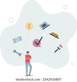 Gig economia e mercado de trabalho para tarefas e empregos temporários. Negócios com meio período freelancers funcionários colaboração.personagens planos.