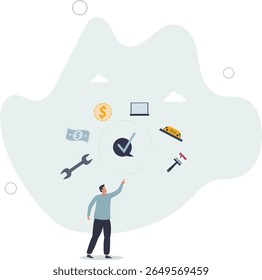 Gig economia e mercado de trabalho para tarefas e empregos temporários. Negócios com meio período freelancers empregados colaboração. vida de caráter .