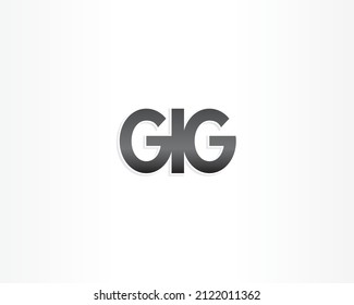 Gig Initial Logo Concept Design Icon Stock Vector (royalty Free 