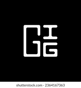 GIG letter logo vector design, GIG simple and modern logo. GIG luxurious alphabet design  