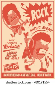 Gig Poster Template Vintage Stil