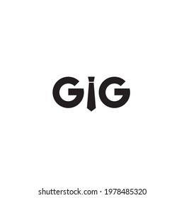 Gig And Tie Logo Or Icon Design