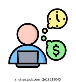 Gig Work Icon Element for Design