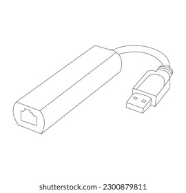 Gigabit Ethernet Internet Adapter. eps.10