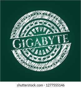 Gigabyte on chalkboard