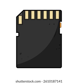 gigabyte sd card cartoon. terabyte read, write transfer, secure digital gigabyte sd card sign. isolated symbol vector illustration