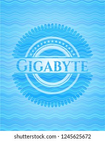 Gigabyte water wavec oncept emblem.