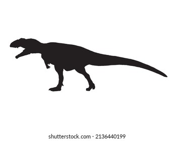 Giganotosaurus     , dinosaur on isolated background .